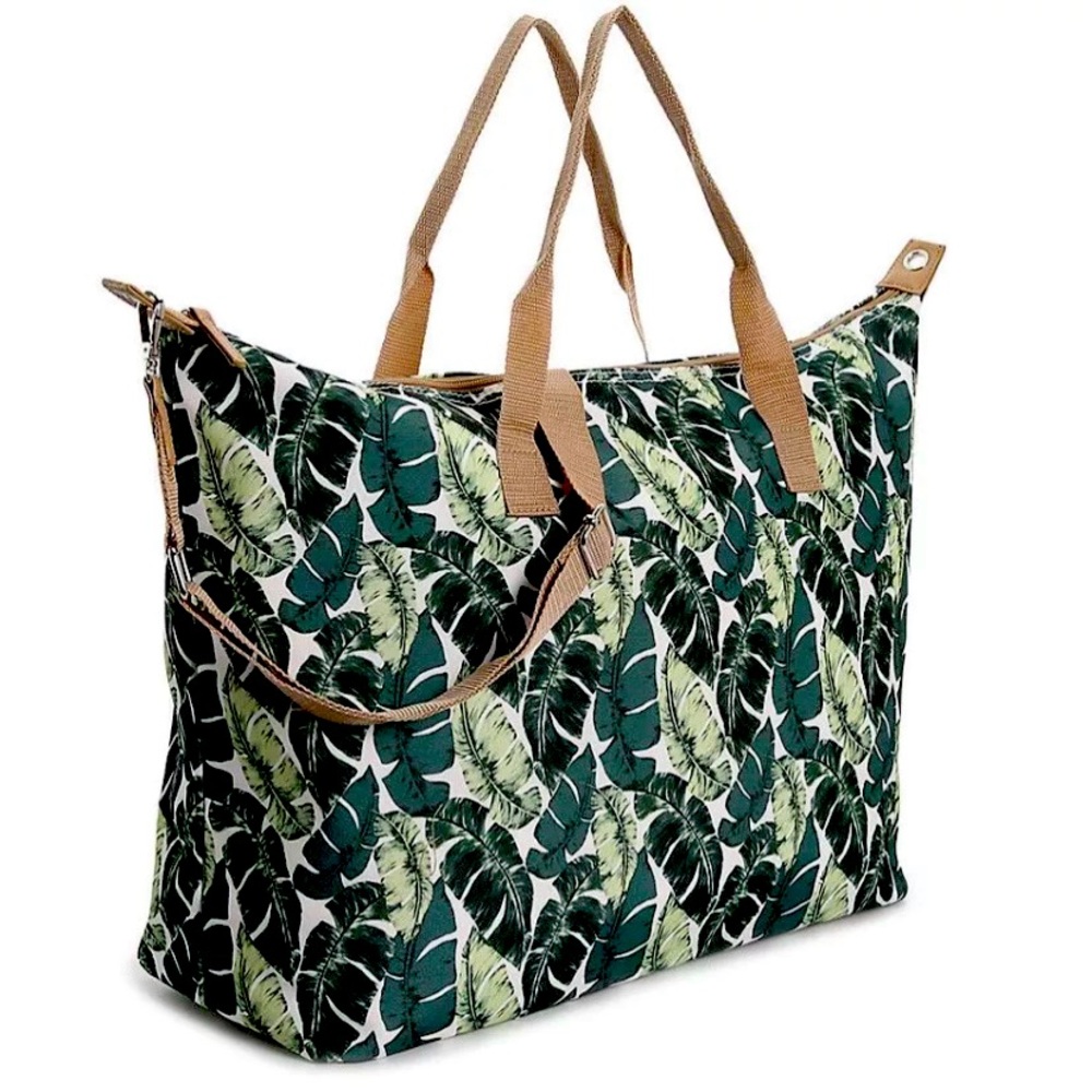 DSW Katie & Kelly Green Leaf Weekender Bag
